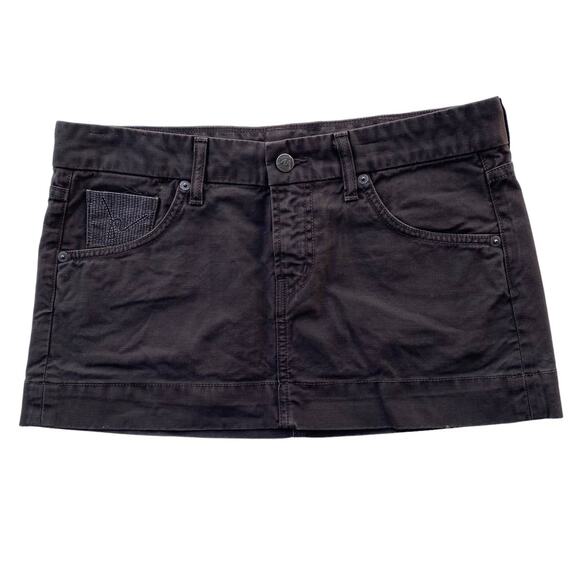 New Citizens of Humanity by Jerome Dahan Brown Jean Denim Micro Mini Skirt 28 - Picture 6 of 12